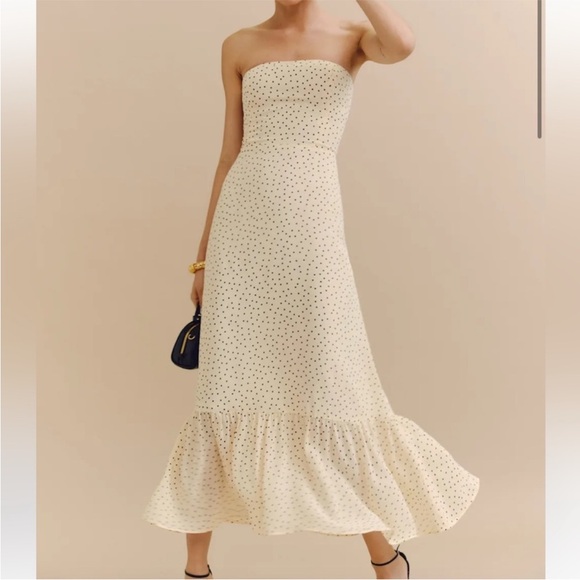 Reformation Arta Dress, Salt + Pepper - Picture 4 of 9